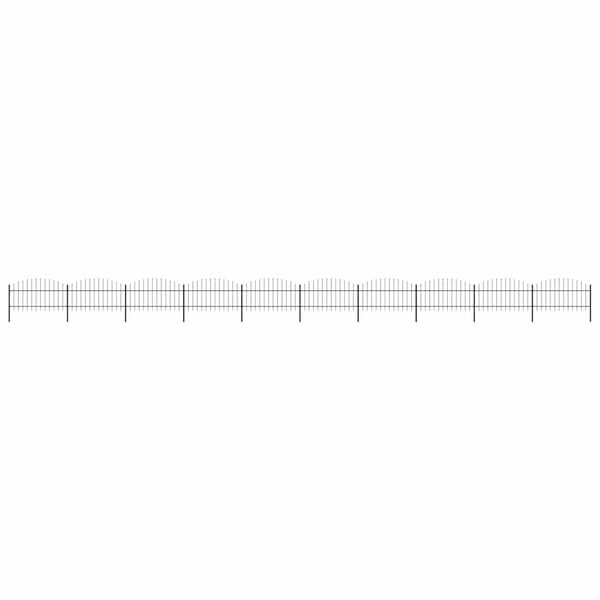 vidaXL aiapiire odaotsaga, terasest, 1781,5 x 125 cm, must