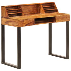 vidaXL kirjutuslaud 110 x 50 x 94 cm, akaatsiapuu ja teras