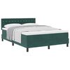 vidaXL Karbi vedrumadrats madratsiga Tume rohelise 140 x 190 cm Samet
