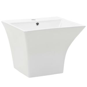 vidaXL seinale kinnitatav keraamiline valamu, valge 500 x 450 x 410 mm