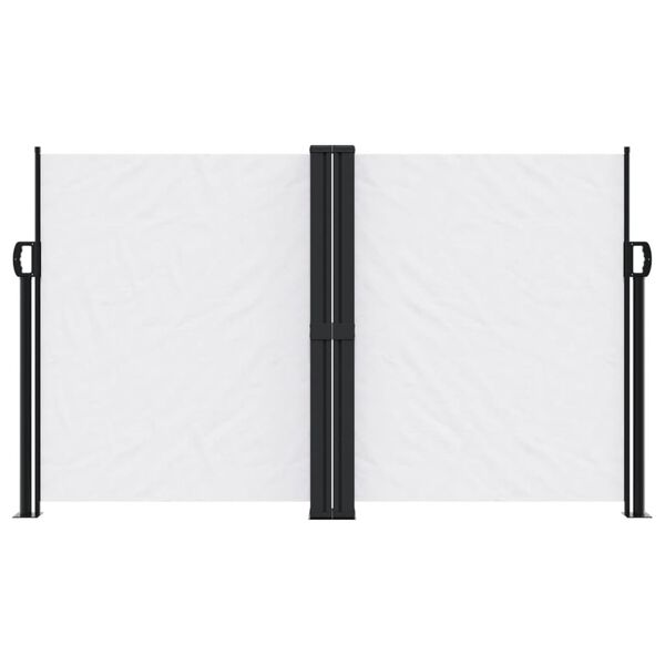 vidaXL lahtitõmmatav külgsein, valge, 140 x 600 cm