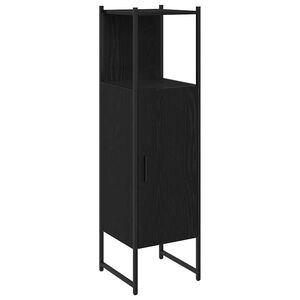 vidaXL Vannitoa m&ouml;&ouml;bleset Must tamm 33 x 33 x 120,5 cm Tehispuit