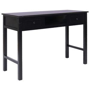 vidaXL kirjutuslaud, must, 110 x 45 x 76 cm, puit