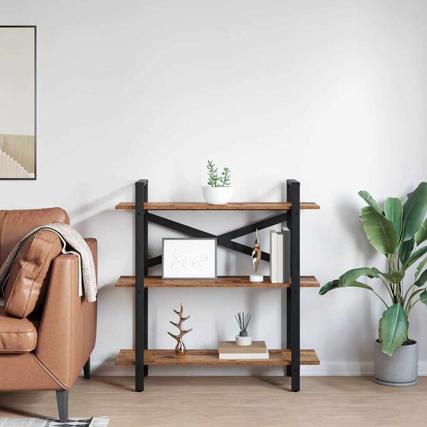 vidaXL Raamatukapp Vana puit 100 x 33,5 x 102 cm Tehispuit