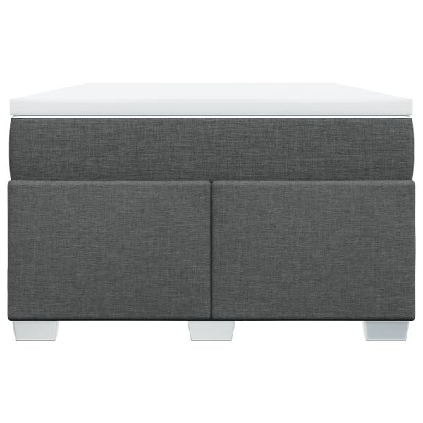 vidaXL kontinentaalvoodi madratsiga, tumehall, 120x200 cm, kangas