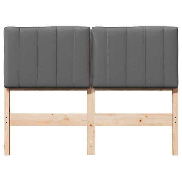 vidaXL Polsterdatud voodiots Pruun ja Heledat Hall 120 cm Tahke m&auml;nd