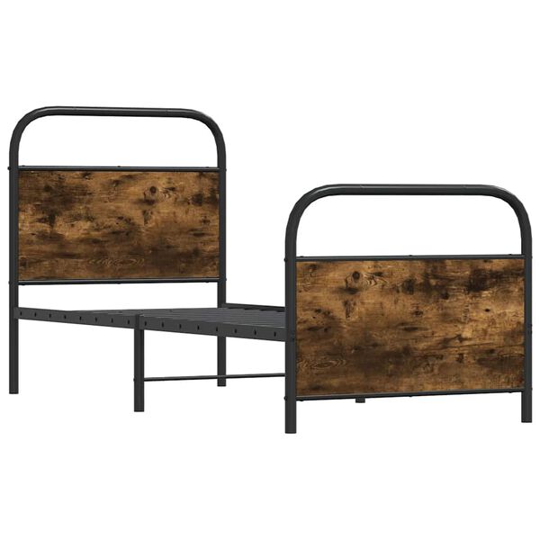 vidaXL voodiraam ilma madratsita, suitsutatud tamm, 80x200 cm