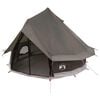 vidaXL Tipi telk katusega Pruun Hall 250 x 250 cm Pol&uuml;ester ja teras