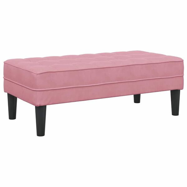 vidaXL pink padjaga Roosa 113 x 57 x 39 cm Samet