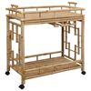 vidaXL Veini Trolley Rattaga Neutraalne 85 x 50 x 93 cm Bambus