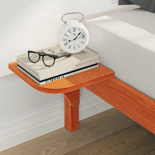 vidaXL Voodi raam koos k&uuml;lglaudadega Vahapruun 200 x 220 cm Tahke m&auml;nd