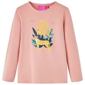 Pikkade varrukatega lastes&auml;rk, heleroosa, 128