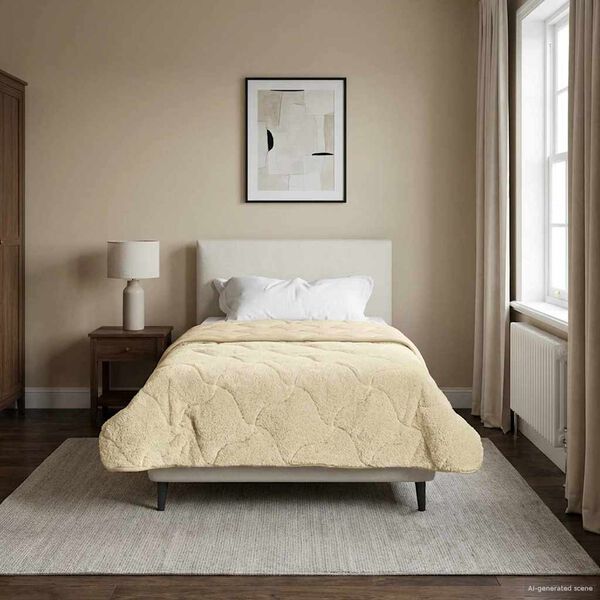 vidaXL Suvised teki cream 155 x 200 cm Mikrokiud ja Teddy villa