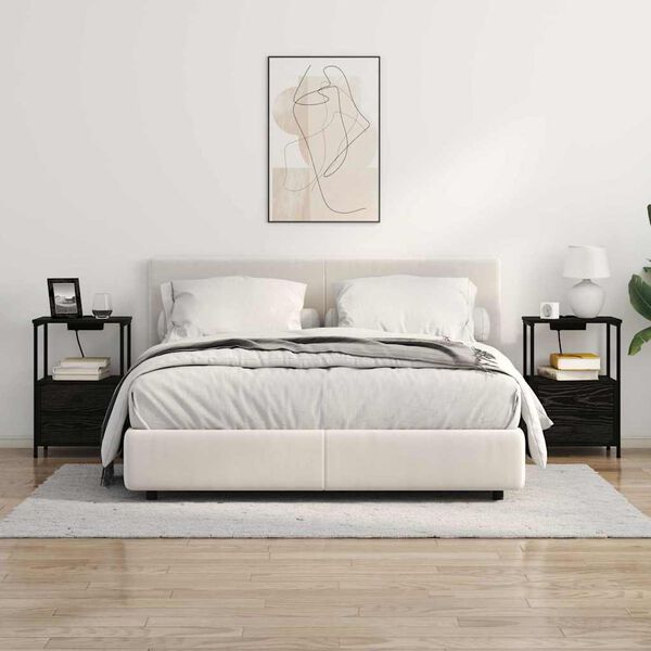 vidaXL &Ouml;&ouml;lambi kapp sahtliga Must tamm 40 x 31 x 60 cm Tehispuit