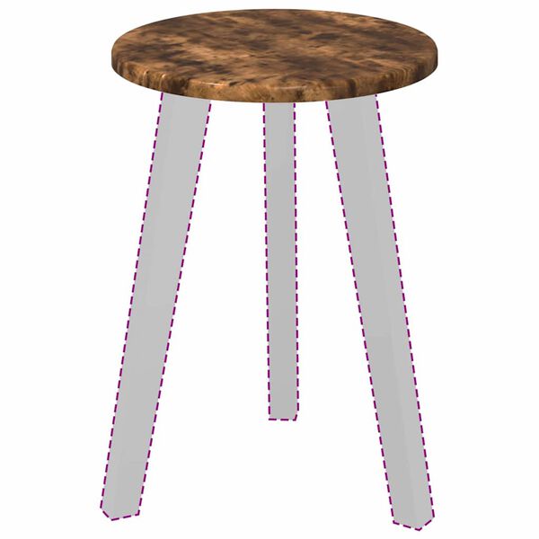 vidaXL Lauda peal Suitsutatud tamm 30 x 30 x 1,5 cm Tehispuit