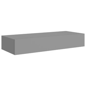 vidaXL sahtliga seinariiul, hall, 60 x 23,5 x 10 cm, MDF