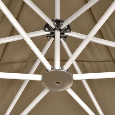vidaXL kuusnurkne pop-up kokkupandav telk, 3,6x3,1 m, pruunikashall