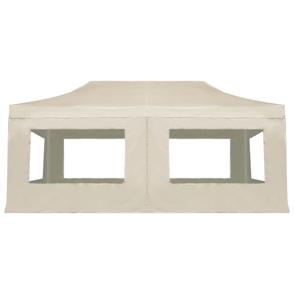 vidaXL kokkupandav peotelk seintega, alumiinium, 6 x 3 m, kreemjas