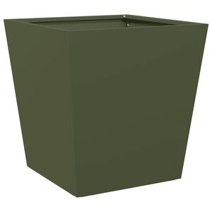 vidaXL aia taimekast, oliiviroheline, 40x40x40 cm, teras