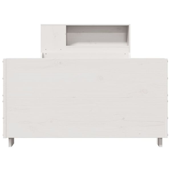 vidaXL voodiraam ilma madratsita, valge, 75 x 190 cm, männipuit