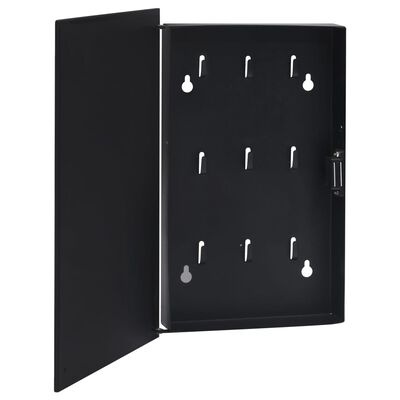vidaXL võtmekarp magnetplaadiga, must, 35 x 20 x 5,5 cm