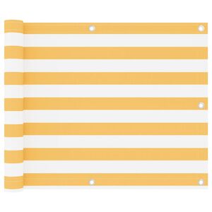 vidaXL r&otilde;dusirm, valge ja kollane, 75 x 300 cm, oxford-kangas
