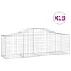 vidaXL kaarekujulised gabioonkorvid 18 tk, 200x50x60/80 cm, raud