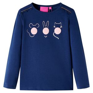 Pikkade varrukatega lastes&auml;rk, tumesinine, 116