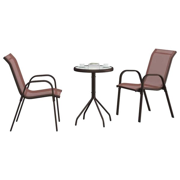 vidaXL Aia Bistroo Komplekt 3 pcs Pruun Teras