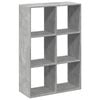 vidaXL ruumijagaja/raamatukapp, betoonhall, 69,5x29x103,5 cm tehispuit