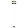 vidaXL 3-Pealine Lamp Post Must 16 x 16 x 187 cm Alumiinium ja ABS