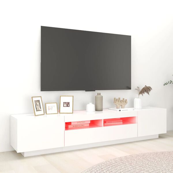 vidaXL telerialus LED-tuledega, valge, 200 x 35 x 40 cm