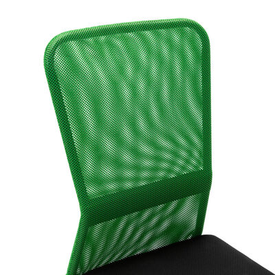 vidaXL kontoritool must ja roheline, 44 x 52 x 100 cm, võrkkangas