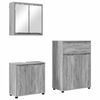 vidaXL Vannitoa m&ouml;&ouml;bleset sahtliga rattaga 3 pcs Hall Sonoma Tehispuit
