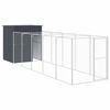 vidaXL koerakuut aedikuga, antratsiithall, 165x659x181 cm, teras