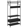 vidaXL Garderoobikapp sahtliga Must tamm 89 x 39 x 184.5 cm Tehispuit
