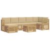 vidaXL V&auml;li diivanikomplekt 8 pcs Valge ja Beez 59 x 59 x 37 cm