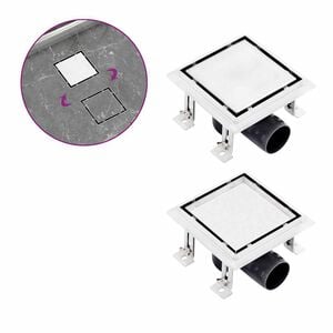 vidaXL du&scaron;i &auml;ravoolus&uuml;steem, kaks &uuml;hes kate, 15x15 cm roostevaba teras