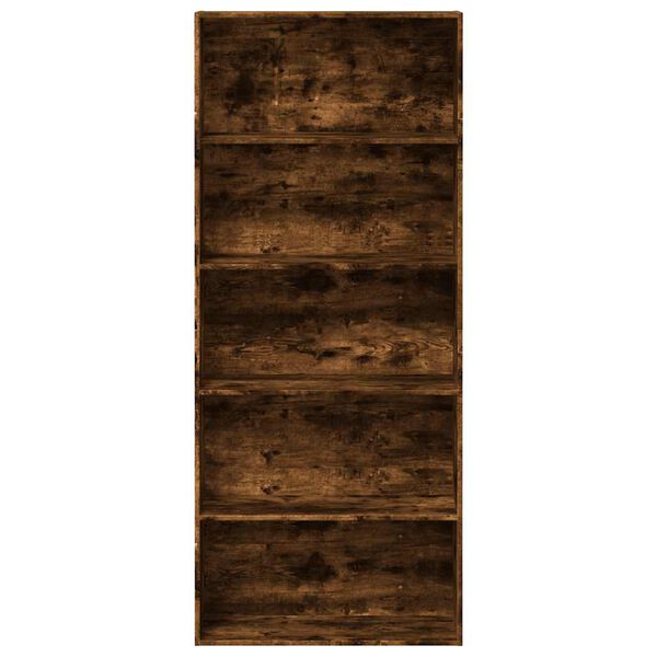 vidaXL raamatukapp suitsutamm 80x30x189 cm tehispuit