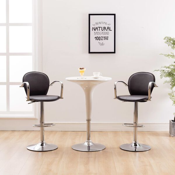 vidaXL baaripukid käetugedega, 2 tk, pruun, kunstnahast