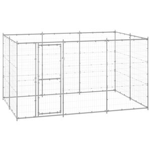 vidaXL koeraaedik, tsingitud teras, 7,26 m&sup2;