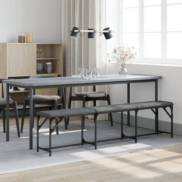 vidaXL s&ouml;&ouml;gilaua pink, tumehall, 186 x 32 x 45 cm, teras ja kangas