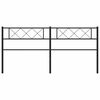 vidaXL metallist vahetatav voodipeats, must, 200 cm