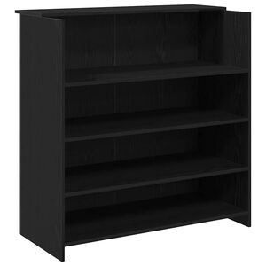 vidaXL vastuv&otilde;tulaud, must tamm, 100 x 50 x 103,5 cm, t&ouml;&ouml;deldud puit