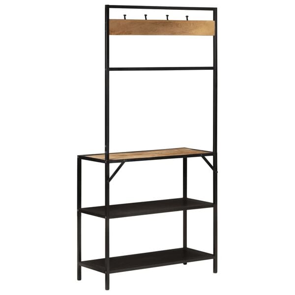 vidaXL riidenagi, 90 x 35 x 180 cm, mangopuit ja raud