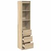 vidaXL Highboard Sonoma tamm 37,5x35x180 cm Engineered Wood