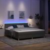 vidaXL LED Box Spring Voodi madratsiga Tumehall 180 x 200 cm kangas