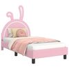 vidaXL Laste voodiraam peatoega Roosa 80 x 160 cm PU