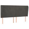 vidaXL voodipeats servadega, tumehall, 203x23x118/128 cm, samet