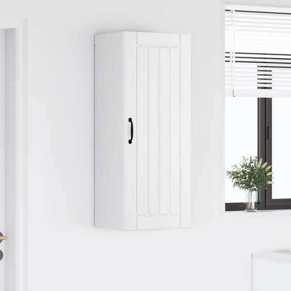 vidaXL K&ouml;&ouml;gikapp Lucca Valge 40 x 31 x 100 cm Tehispuit